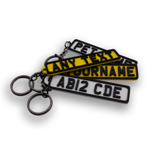 Personalised UK Number Plate Keyrings